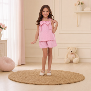 Conjunto infantil menina Blogueirinha – Blusinha + Short Fashion calor verão