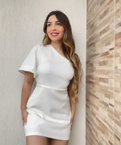 Vestido Alfaiataria Manga Única - Imagem 3
