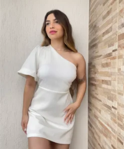 Vestido Alfaiataria Manga Única