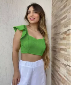 Cropped alfaiataria assimétrico - Imagem 4