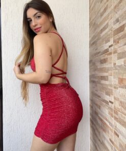 Vestido Lurex Com Amarração - Imagem 6