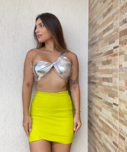 Shorts saia bengaline assimétrica - Imagem 7