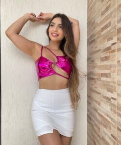 Cropped metalizado recortes carnaval - Imagem 6