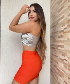Shorts saia bengaline assimétrica - Imagem 6