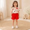 Conjunto de menina infantil short + Blusa ciganinha Moda blogueirinha luxo verão