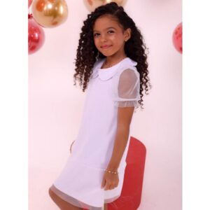 Alternative view of Vestido de festa Infantil Feminino Delicado Estilo Blogueirinha