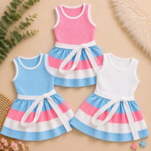 Alternative view of Vestido Infantil Moderno Multicolorido | Confortável e Estiloso 3 cores