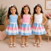 Vestido Infantil Moderno Multicolorido | Confortável e Estiloso 3 cores