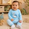 Conjunto Bebê Menino Dino Listrada Meia estação Dinossauro