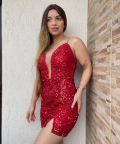 Vestido New Paetê Com Tulê - Imagem 5