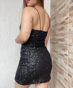 Vestido New Paetê Com Tulê - Imagem 10