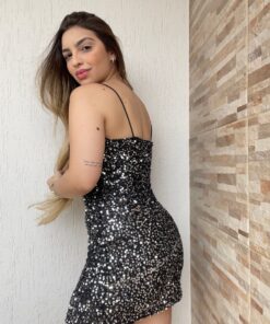 Vestido New Paetê Com Tulê - Imagem 7