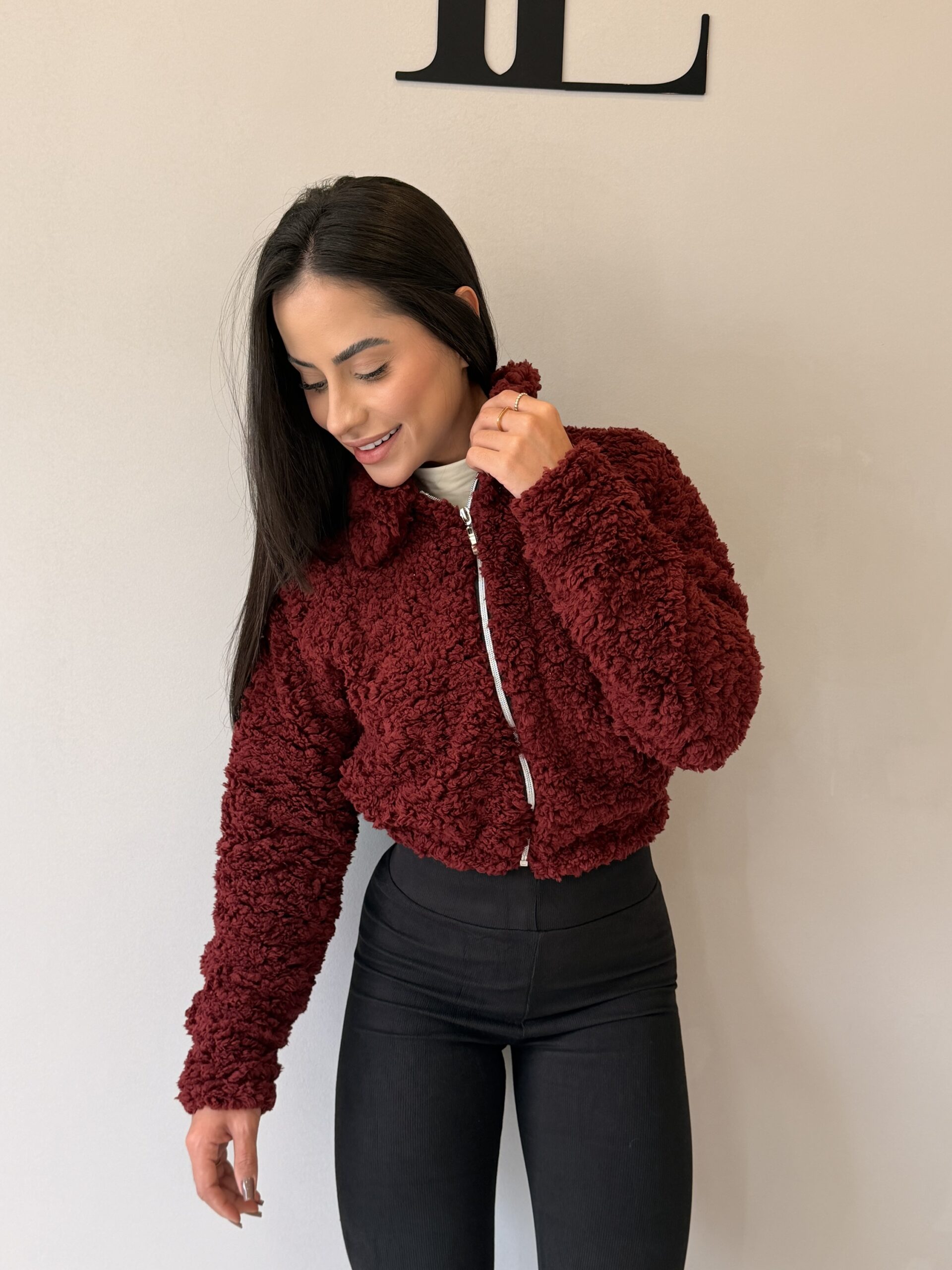 Casaquinho teddy estilo cropped - Imagem 5