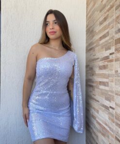 Vestido Paetê Manga flare - Imagem 5