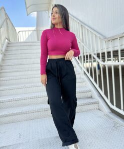 Calça cargo moletom