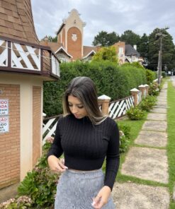 Cropped tricot manga longa - Imagem 7
